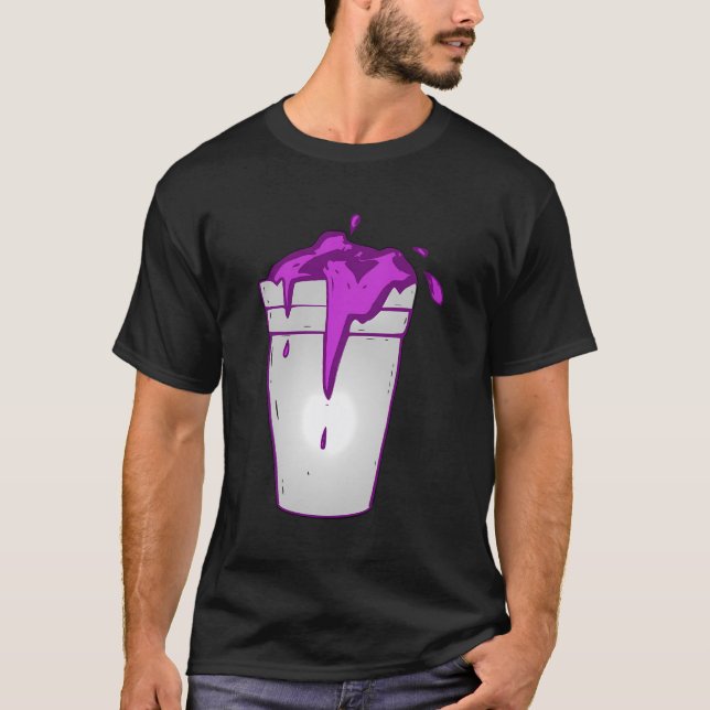 T-shirt Codéine Lean Double Coupe Styrofoam Purple Boire C (Devant)