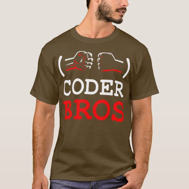 T-shirt Coder Bros Code Software Engineer Programmation (Devant)
