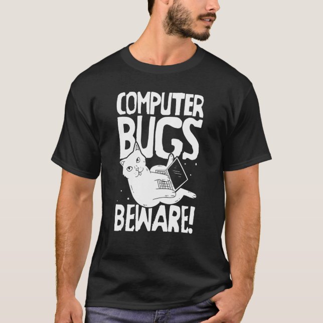 T-shirt Coder Coding Developer Software Engineer Prog Cat (Devant)