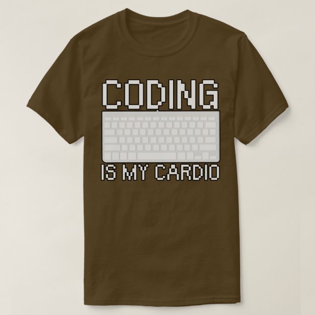 T-shirt Coder est mon cardio (Design devant)
