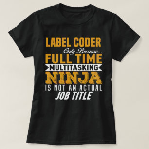 T-shirt Coder étiquette
