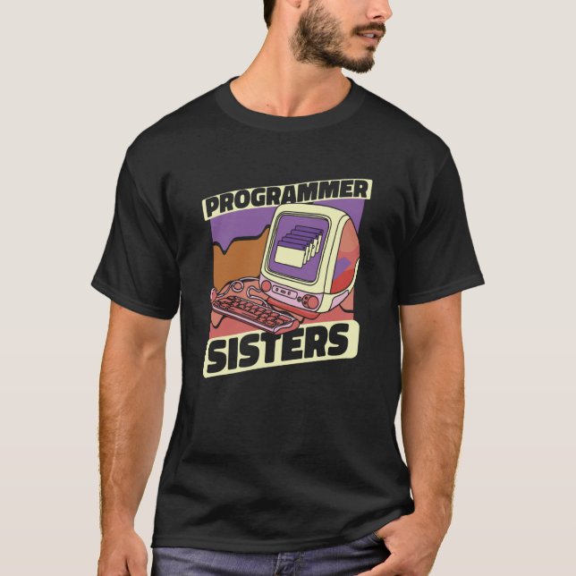 T-shirt Coder Soeur Programmeur Logiciel Programmation Cod (Devant)