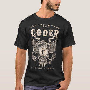 T-shirt CODER TEAM Membre à vie.