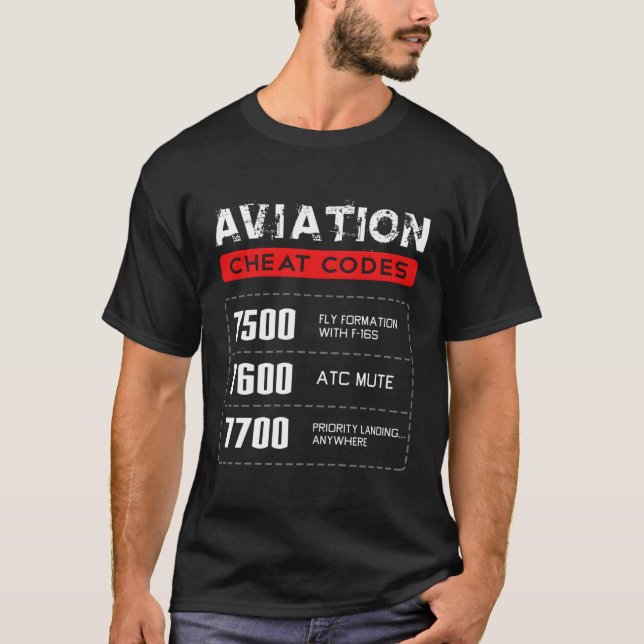 T-shirt Codes de la taxe aérienne Aviation Pilo (Devant)