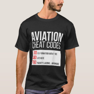 T-shirt Codes de triche de l'aviation - Drôle pour les pil
