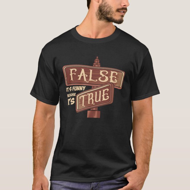 T-shirt Codeur de programmation True False (Devant)