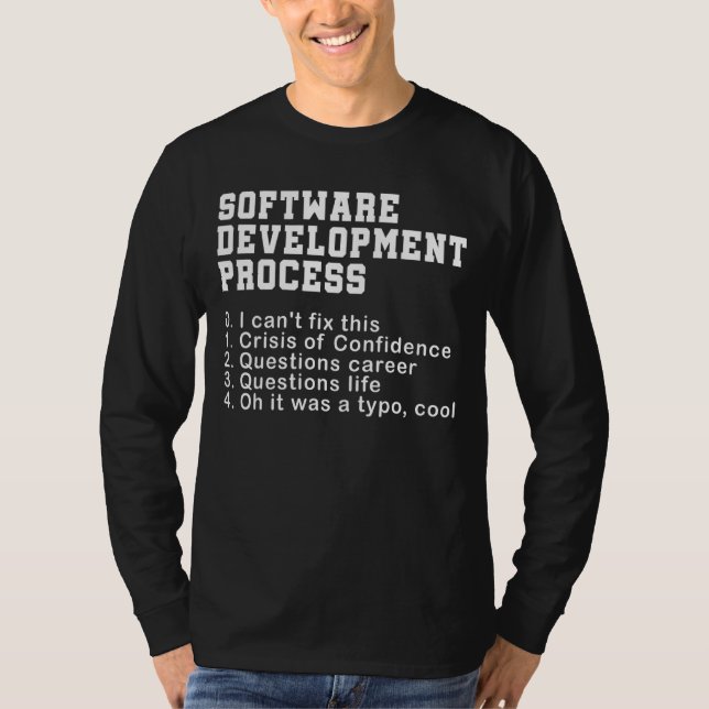 T-shirt Codeur programmeur de processus de développement l (Devant)