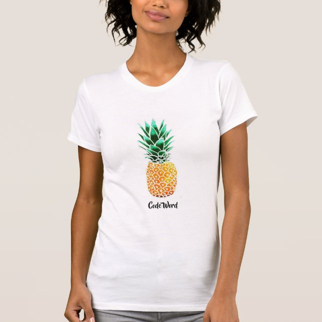 T-shirt Codez le mot "ananas" - obsession de 80 jours (Devant)