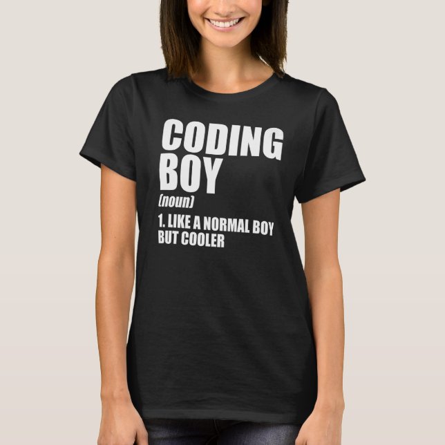 T-shirt Coding Boy Definition Noun Software Developer Prog (Devant)