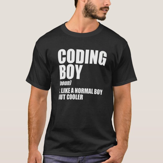 T-shirt Coding Boy Definition Noun Software Developer Prog (Devant)