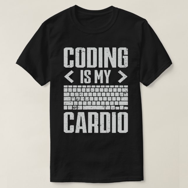 T-shirt Coding Est Mon Radio Informatique Programmateur Ad (Design devant)