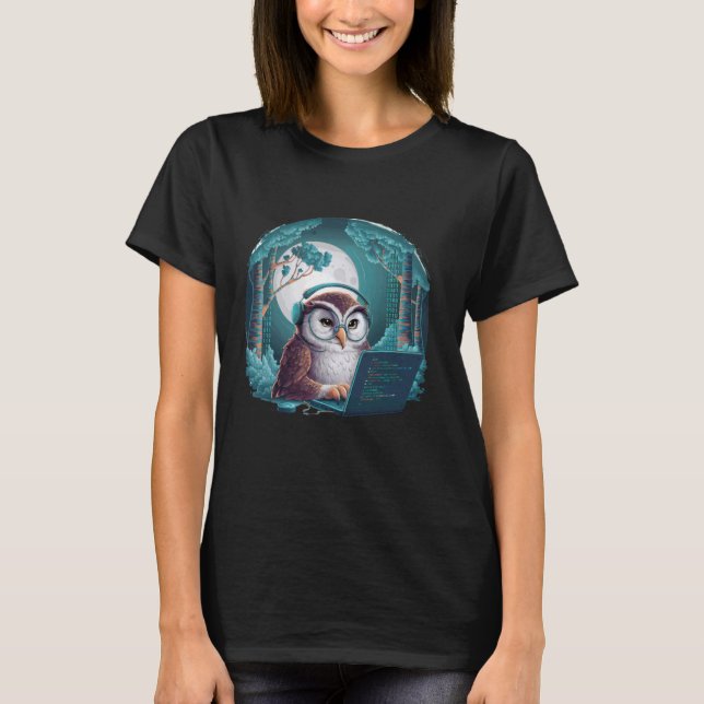 T-shirt Coding Owl Software Developer par Night Owl par Na (Devant)
