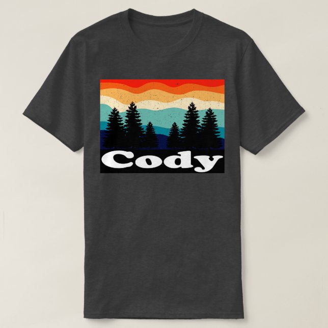 T-shirt Cody Wyoming Retro (Design devant)