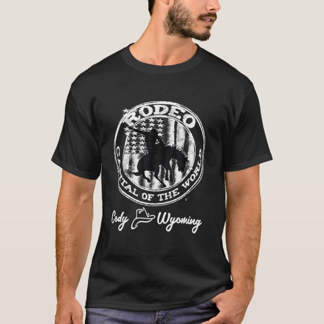 T-shirt Cody Wyoming Rodeo Capitale Du Monde Keepsaké (Devant)