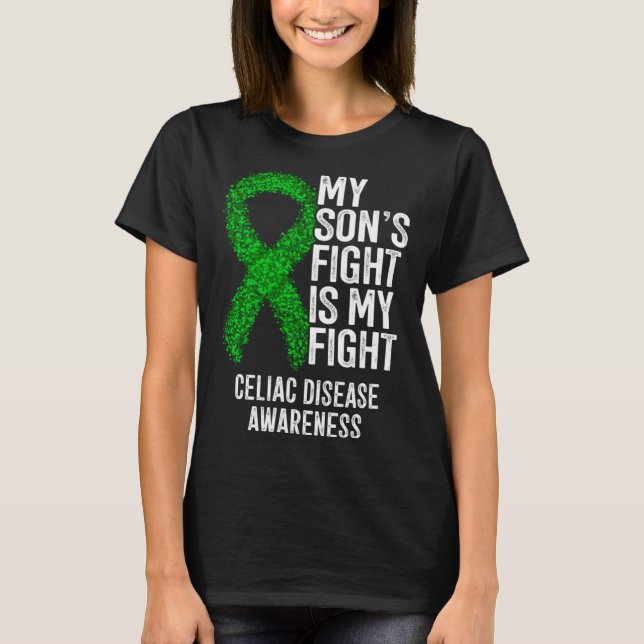 T-shirt Coeliac My Son's Fight Is My Fight Celiac Disease  (Devant)