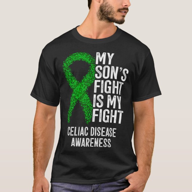 T-shirt Coeliac My Son's Fight Is My Fight Celiac Disease  (Devant)