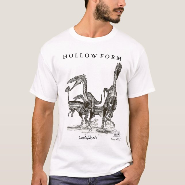 T-shirt Coelophysis Gregory Paul de chemise de dinosaure (Devant)