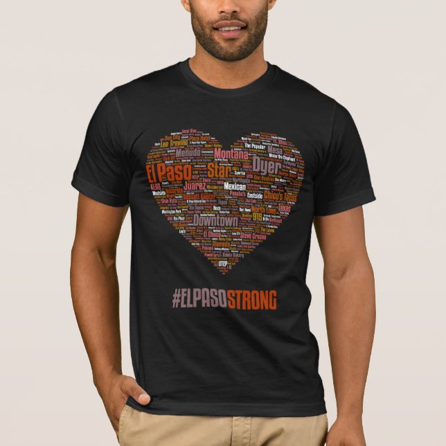 T-shirt Coeur 2019 d'El Paso - obscurité de thème de (Devant)