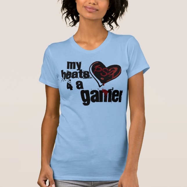 T-SHIRT COEUR 4 UN GAMER (Devant)