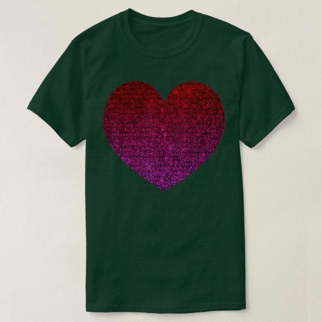 T-shirt Coeur à grande séquence (Design devant)