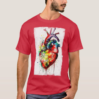T-shirt coeur Abstrait