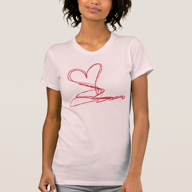 T-shirt Coeur Abstrait (Devant)