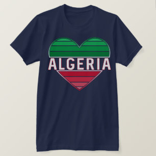 T-shirt Coeur algérien, J'aime l'Algérie
