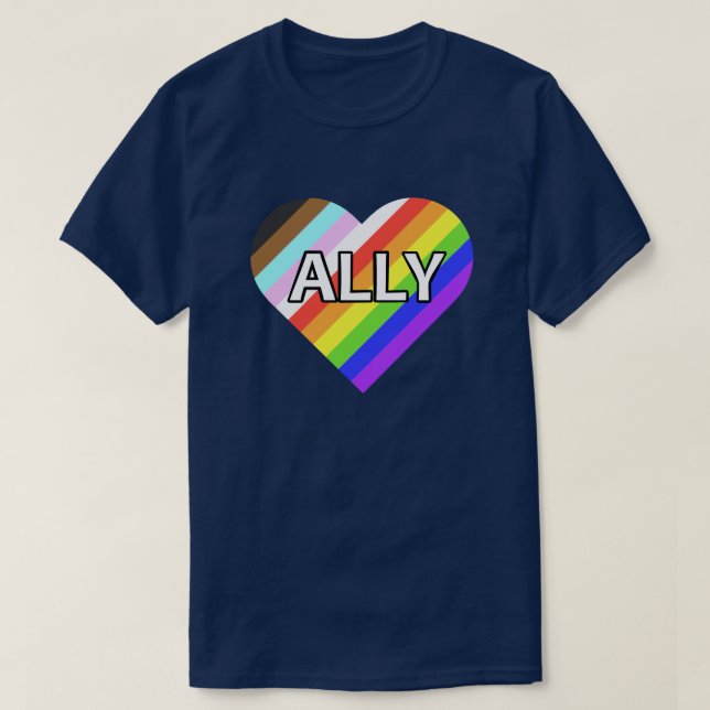 T-shirt Coeur Ally Pride (Design devant)