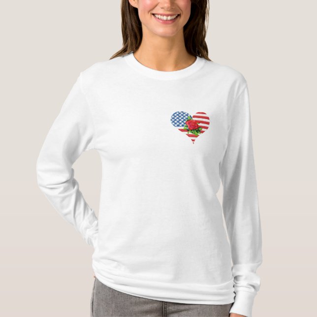 T-shirt Coeur américain de beauté (Devant)