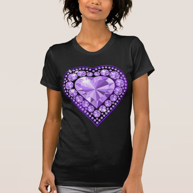 T-shirt Coeur Amethyst Gem (Devant)