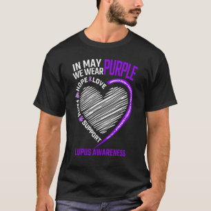 T-shirt Coeur Amour Foi Espérance En Mai Nous Portons Lupu