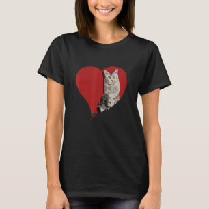 T-shirt Coeur amour Kitten pour animal et chat mignon