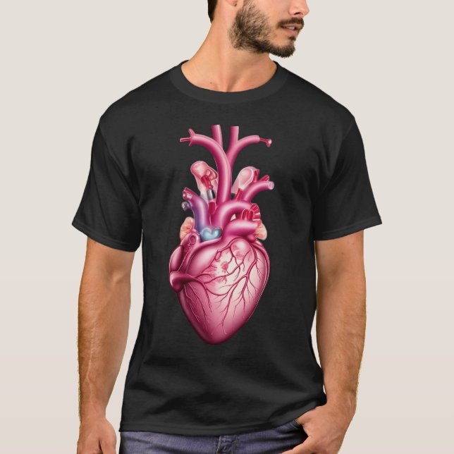T-shirt coeur anatomique brillant (Devant)