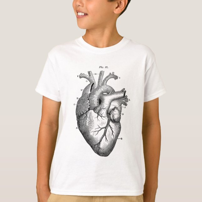 T-shirt Coeur anatomique noir (Devant)