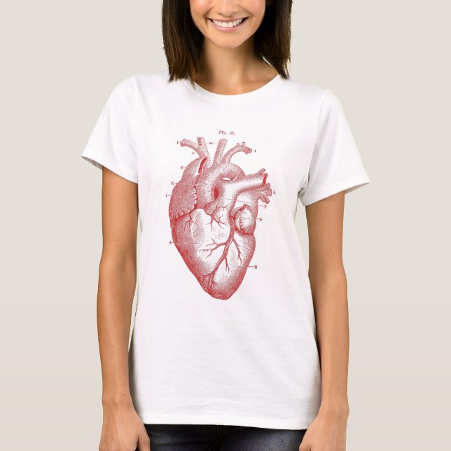 T-shirt Coeur anatomique rouge (Devant)
