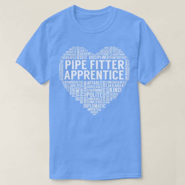 T-shirt Coeur Apprentice Fitter Pipe (Design devant)