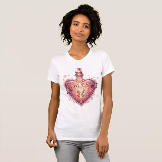 T-Shirt Cœur Aquarelle Violet avec Papillon