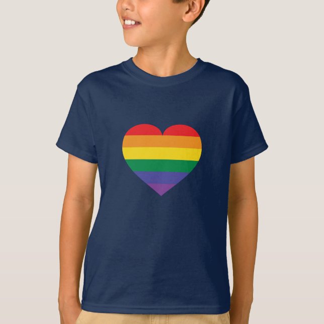 T-shirt Coeur arc-en-ciel (Devant)