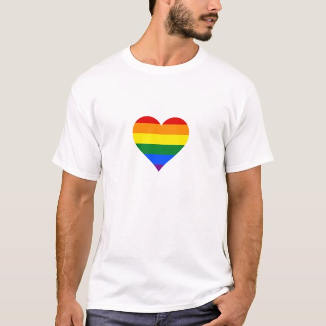 T-shirt Coeur arc-en-ciel (Devant)