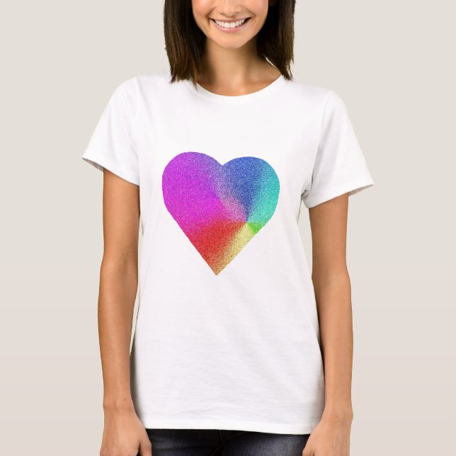 T-shirt Coeur arc-en-ciel (Devant)