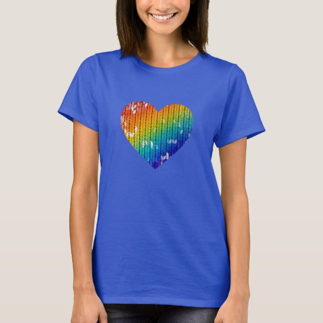 T-shirt Coeur arc-en-ciel (Devant)