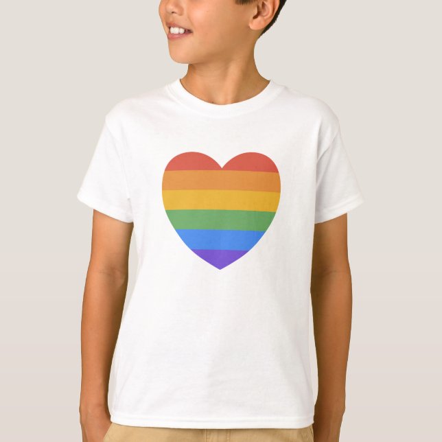 T-shirt Coeur arc-en-ciel (Devant)