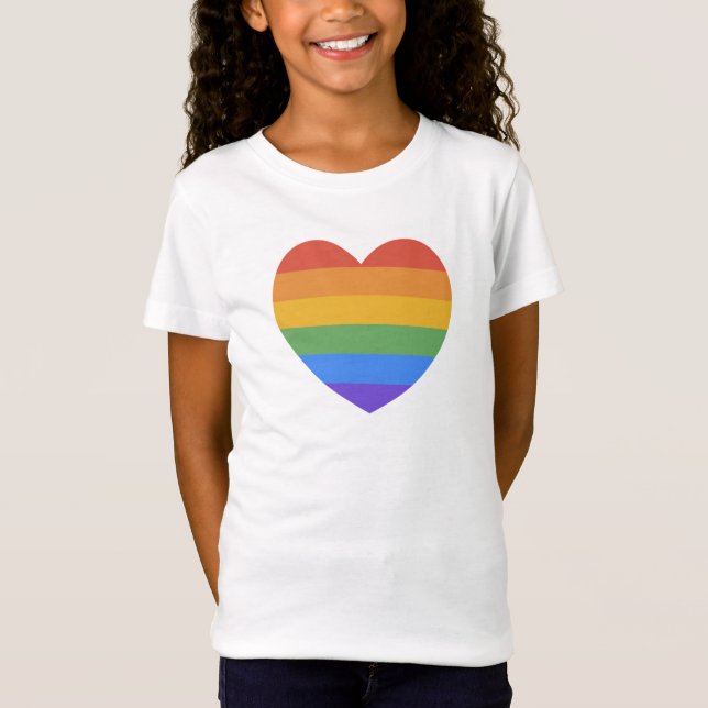 T-Shirt Coeur arc-en-ciel (Devant)