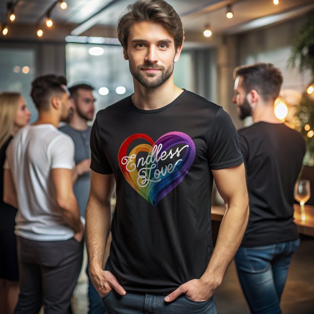 T-shirt Coeur arc-en-ciel Amour sans fin (Créateur téléchargé)