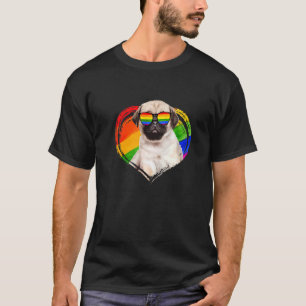 T-shirt Coeur arc-en-ciel animal gay Lesbian Pride Lgbt