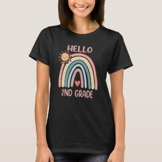 T-shirt Cœur arc-en-ciel boho pour enseignantes femmes bon