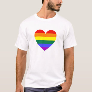T-shirt Coeur arc-en-ciel du Gay pride LGBT
