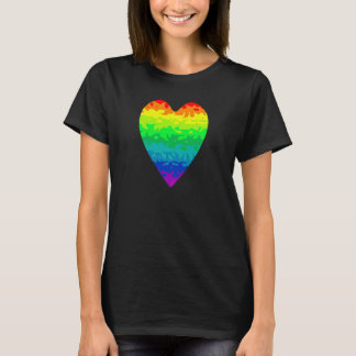 T-shirt Coeur arc-en-ciel mignon et coloré