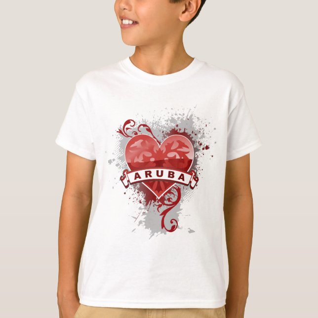 T-shirt Coeur Aruba (Devant)