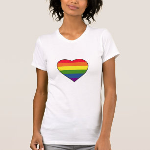 T-shirt Coeur aux couleurs arc-en-ciel
